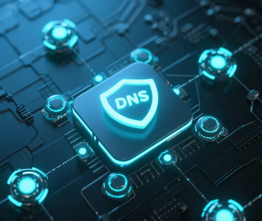 DNS 防护与网络修复示意图